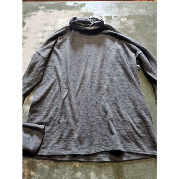 Madewell Boxy Turtleneck Top in Gray Size XXS - Picture 2 of 4